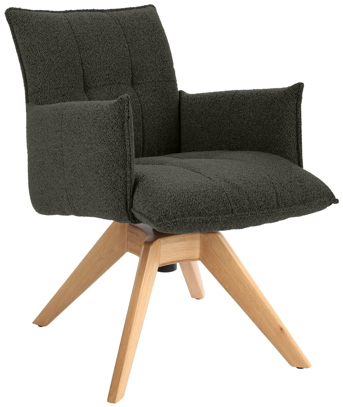 ARMLEHNSTUHL  in Webstoff  - Waldgrün/Eichefarben, Design, Holz/Textil (57/86/65cm) - Valnatura