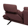 ECKSOFA  in Flachgewebe Bordeaux  234/155 cm  - Bordeaux/Schwarz, Design, Textil/Metall (234/155cm) - Dieter Knoll
