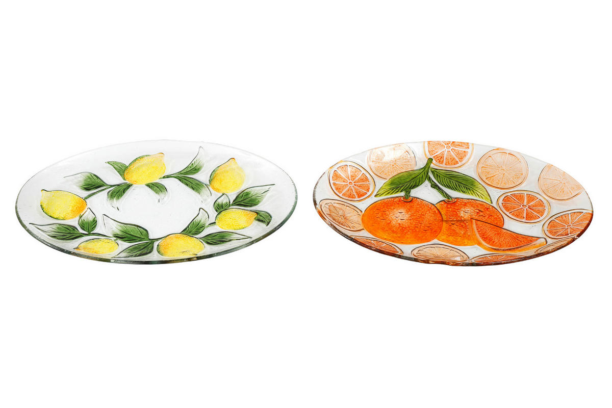 DEKORAČNÍ TALÍŘ - vícebarevná, Basics, sklo (41/29.5/3.5cm)