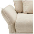 BIGSOFA  in Webstoff Naturfarben  - Schwarz/Naturfarben, KONVENTIONELL, Textil/Metall (282/94/127cm) - Ambia Home
