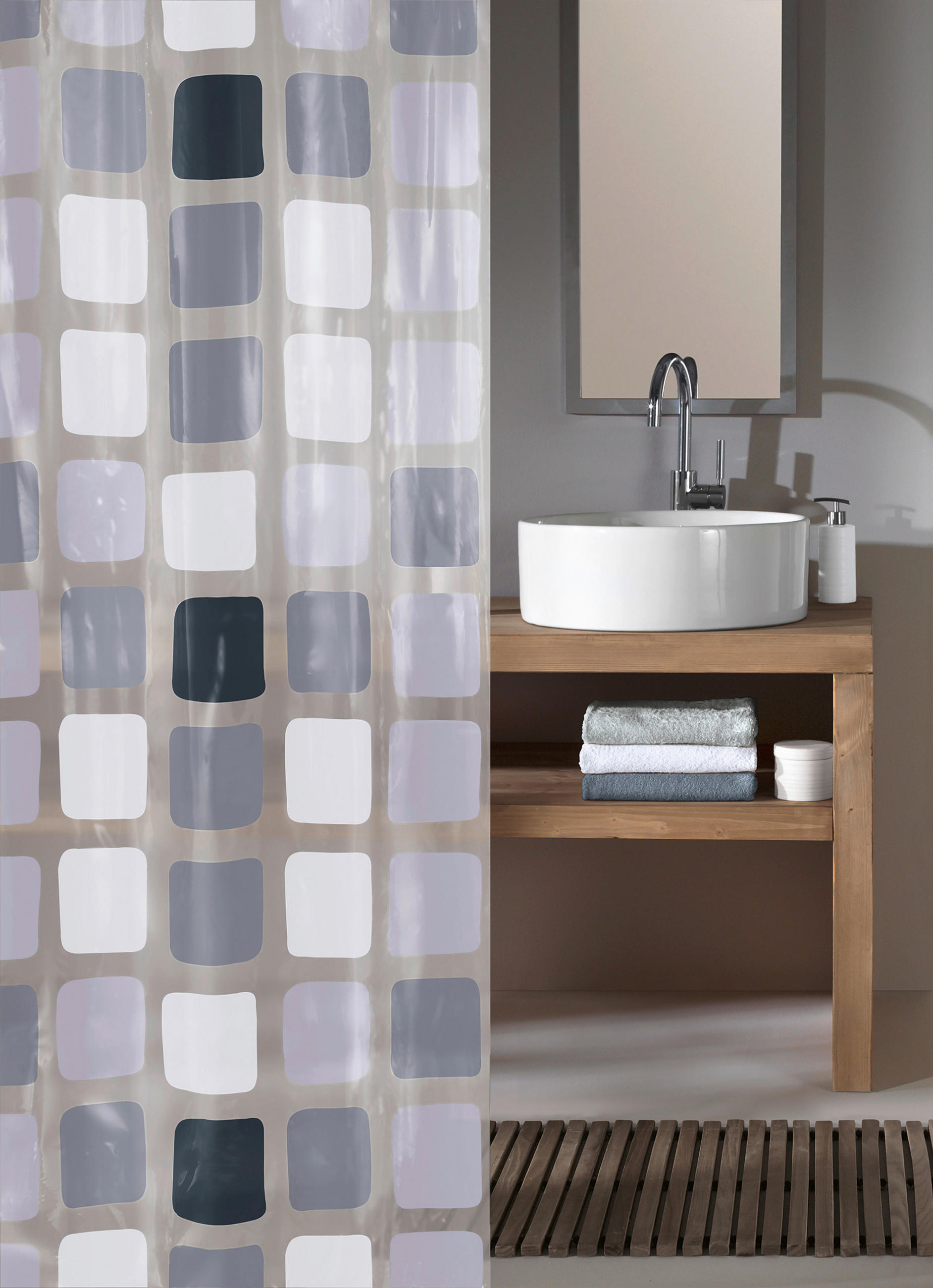 DUSCHVORHANG Sonny 180/200 cm  - Trend, Kunststoff (180/200cm) - Kleine Wolke