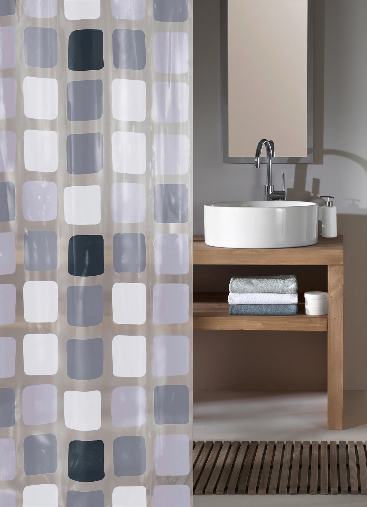 DUSCHVORHANG Sonny 180/200 cm  - Trend, Kunststoff (180/200cm) - Kleine Wolke