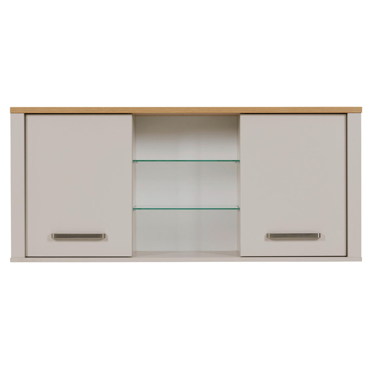 VISEČA OMARA 130,3/57,5/33 cm  - srebrne barve/kašmir, Moderno, kovina/steklo (130,3/57,5/33cm) - Xora