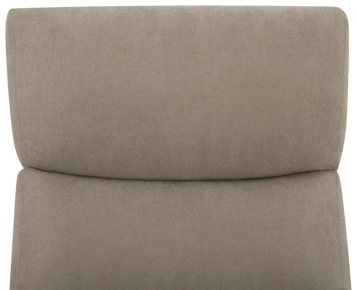 SITZGARNITUR Leinenoptik Taupe  - Taupe/Schwarz, KONVENTIONELL, Textil/Metall - P & B
