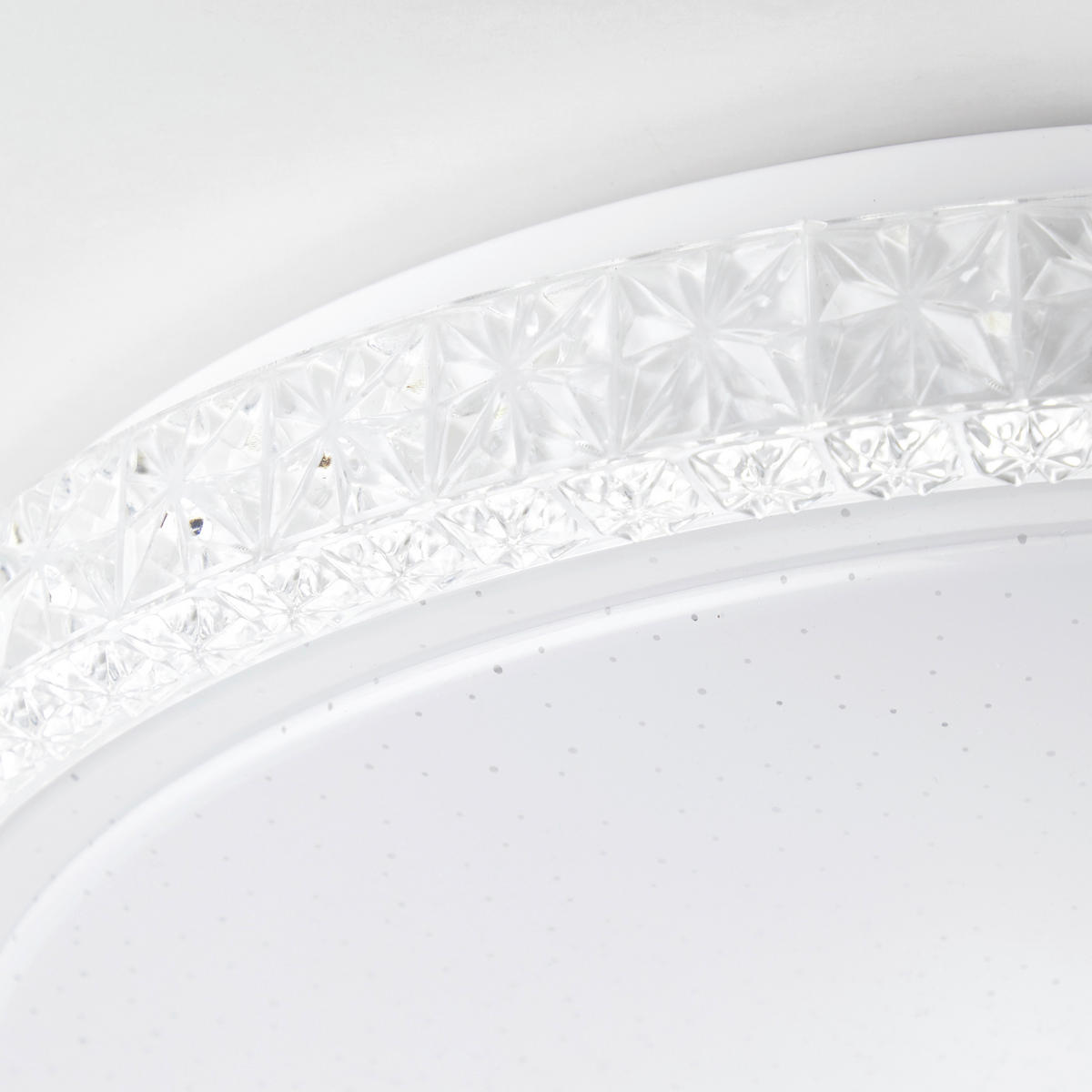 LED-DECKENLEUCHTE  40/8 cm    - Chromfarben/Weiss, Konventionell, Kunststoff/Metall (40/8cm) - Brilliant