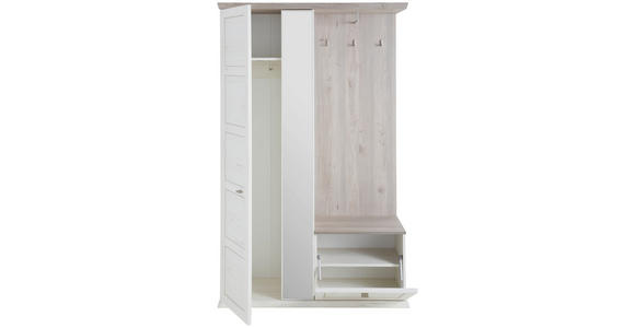 GARDEROBE 3-teilig  in 123/196,7/38,5 cm  - Grau/Pinienfarben, LIFESTYLE, Holzwerkstoff (123/196,7/38,5cm) - Hom`in