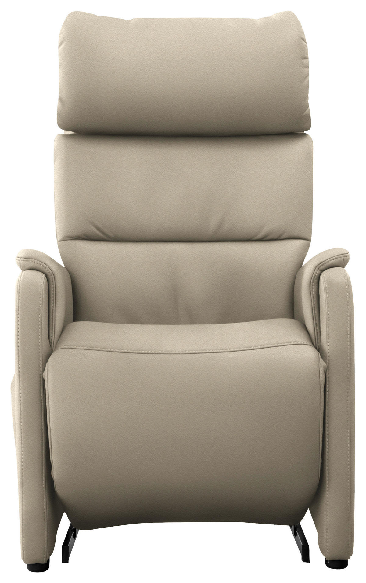 FERNSEHSESSEL in Creme  - Creme/Schwarz, Konventionell, Leder/Kunststoff (69/109/83cm) - Cantus