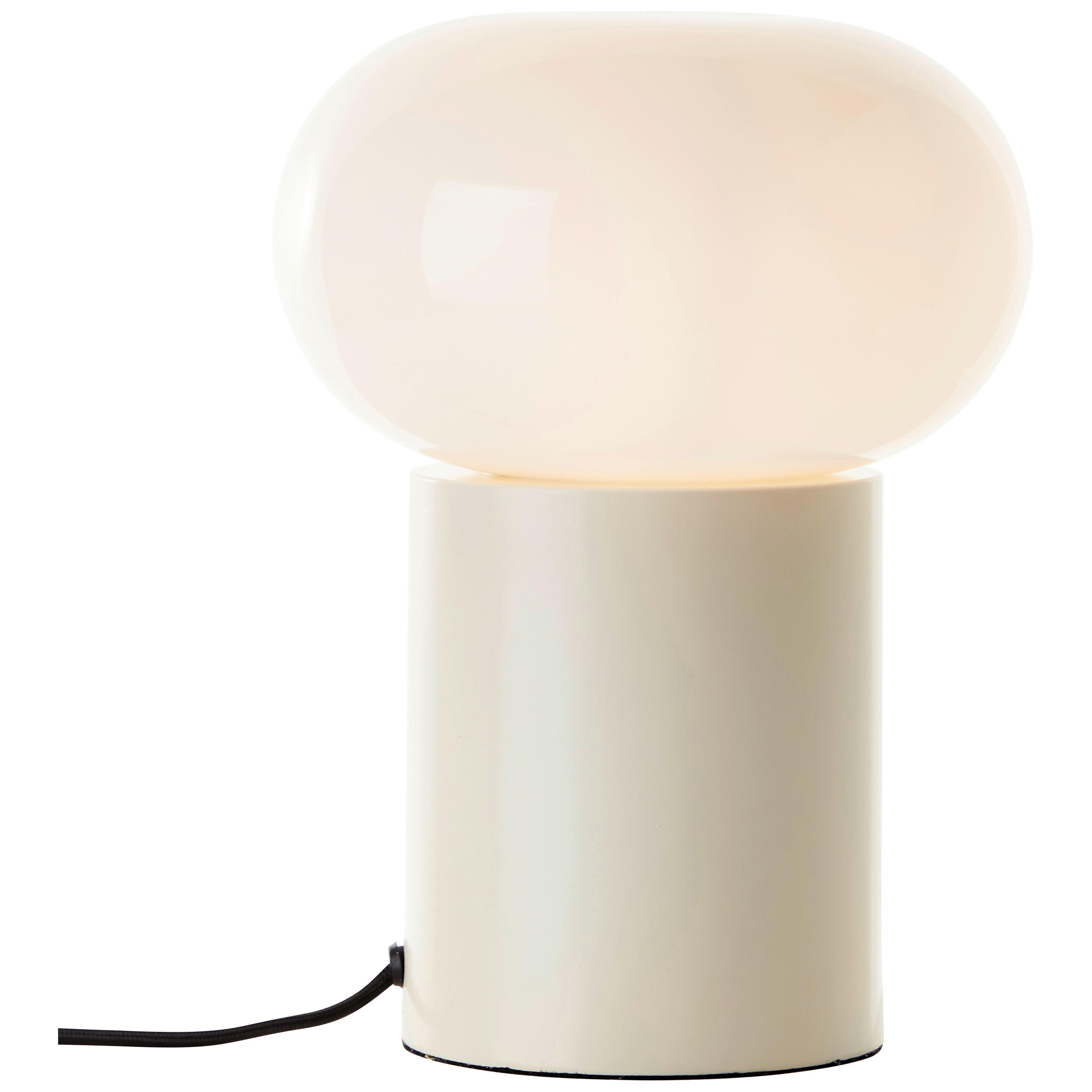 TISCHLEUCHTE - Weiss/Beige, Design, Glas/Metall (20/27cm) - Brilliant