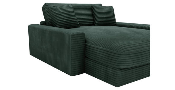 XXL-SESSEL Cord Dunkelgrün - Dunkelgrün/Schwarz, MODERN, Kunststoff/Textil (160/87/190cm) - Carryhome