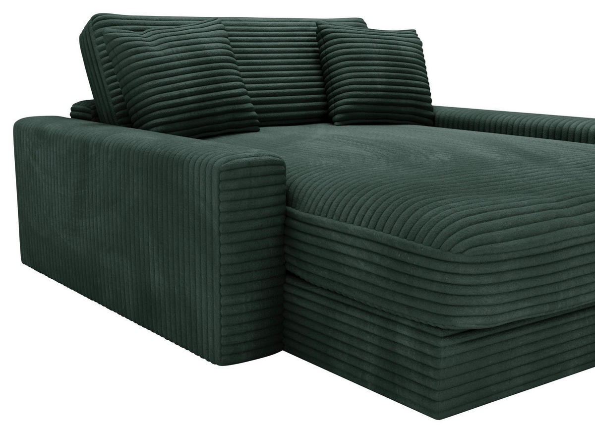 XXL-SESSEL - Dunkelgrün/Schwarz, MODERN, Kunststoff/Textil (160/87/190cm) - Carryhome