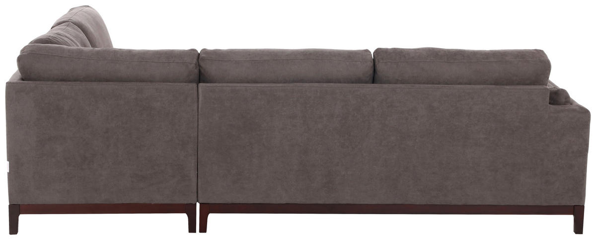 ECKSOFA Grau Webstoff  - Braun/Grau, Basics, Holz/Textil (278/210cm) - MID.YOU