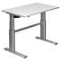 SCHREIBTISCH - Silberfarben/Weiß, Design, Holzwerkstoff/Metall (120/66-130/80cm) SCHREIBTISCH - Silberfarben/Weiß, Design, Holzwerkstoff/Metall (120/66-130/80cm)
