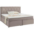 BOXSPRINGBETT 180/200 cm  in Hellrosa  - Hellrosa/Schwarz, Design, Kunststoff/Textil (180/200cm) - Xora