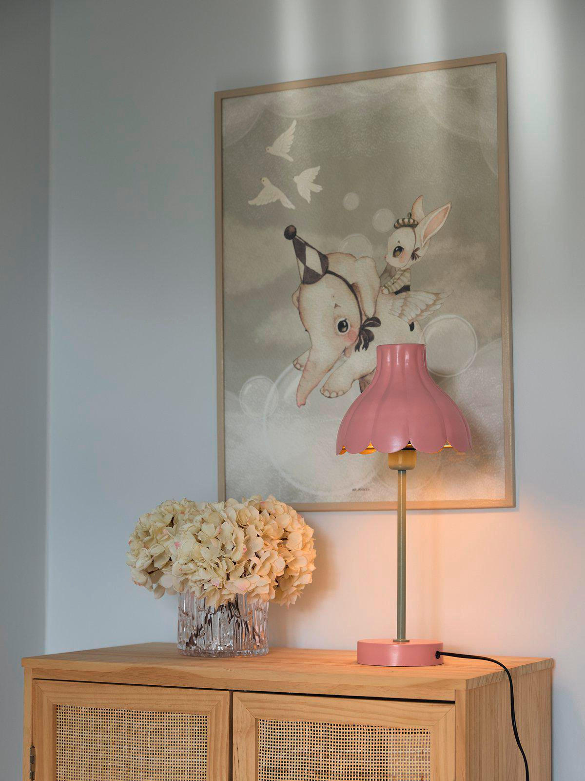 TISCHLEUCHTE PR Home Wera 20/47/20 cm   - Hellgrau/Rosa, LIFESTYLE, Metall (20/47/20cm)