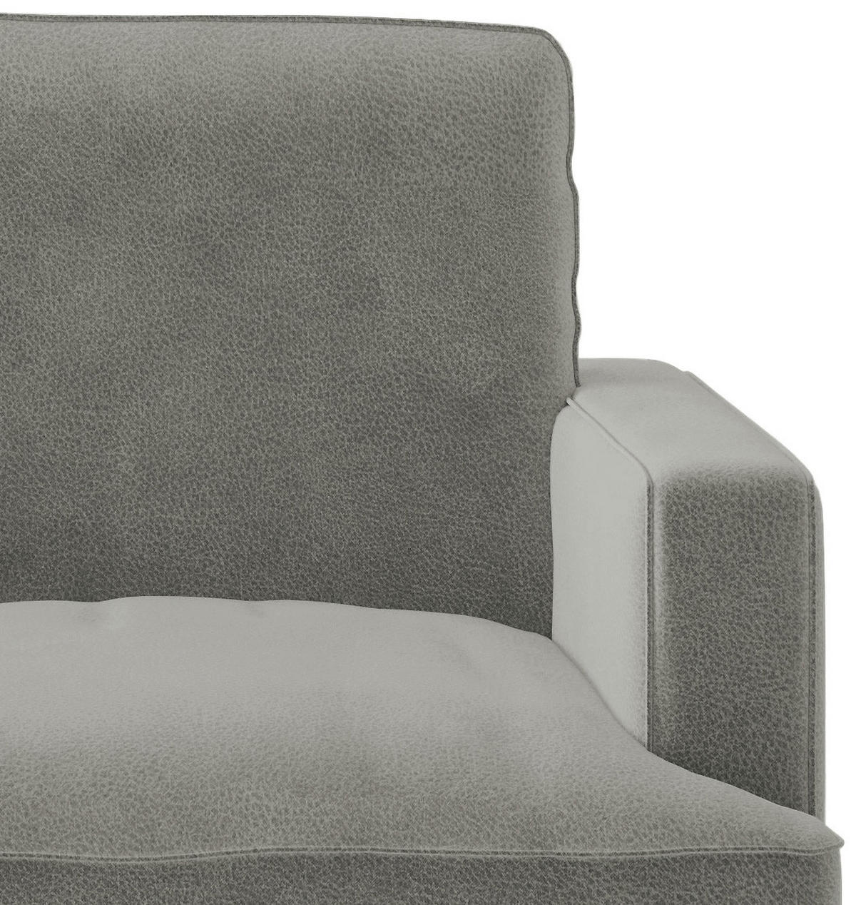 SITZGARNITUR in Flachgewebe Grau  - Schwarz/Grau, Design, Textil/Metall (202/250cm) - Livetastic
