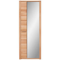 DULAP PENTRU HOL 74/201/40 cm  - culoare lemn fag/culoare inox, Natur, sticlă/metal (74/201/40cm) - Linea Natura