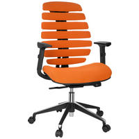 VRTLJIVI STOL umetna masa, tekstil oranžna, črna  - črna/oranžna, Moderno, kovina/umetna masa (65/115/50cm) - MID.YOU