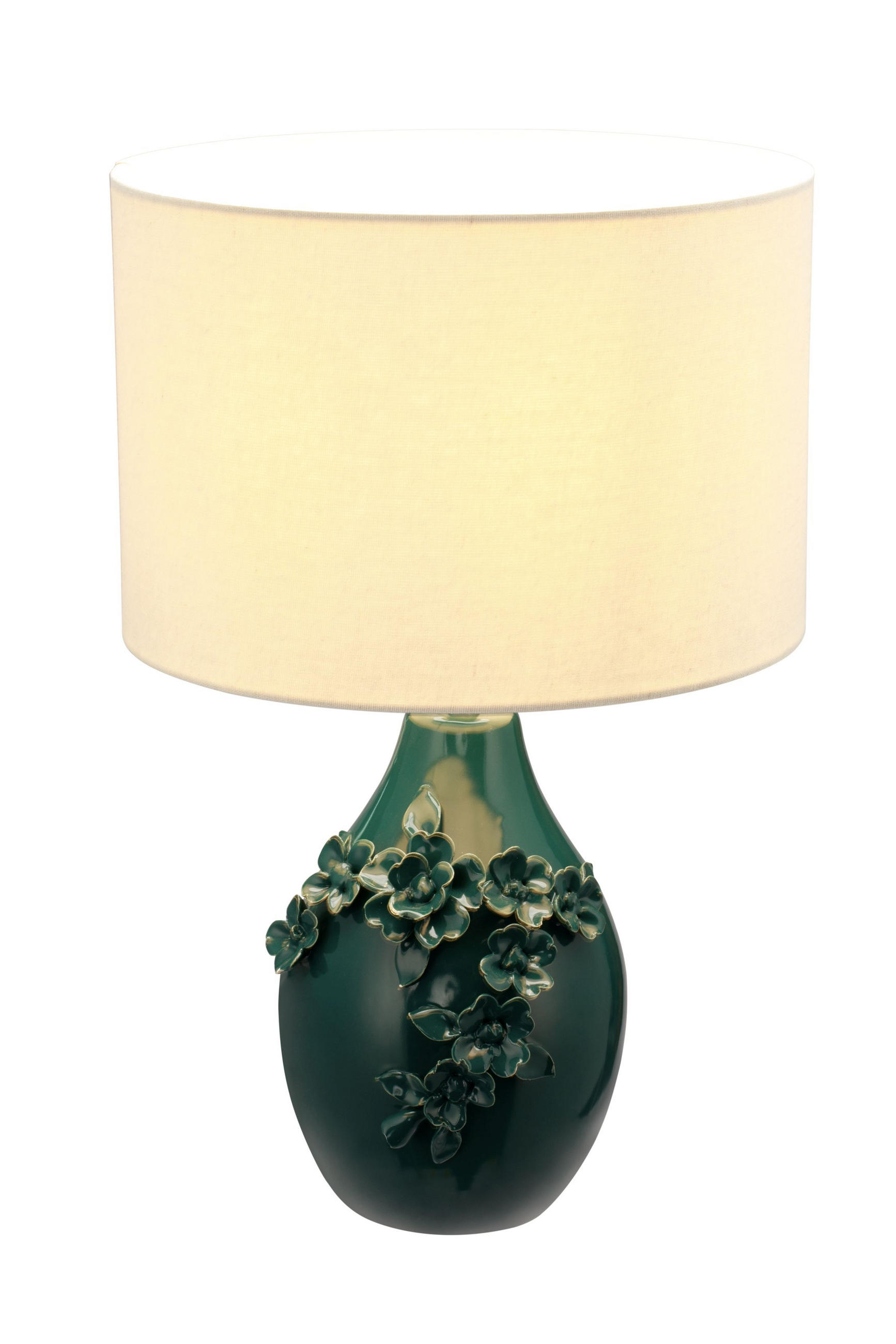 BORDSLAMPA 30/47 cm   - grön/naturfärgad, Trend, metall/textil (30/47cm) - Novel