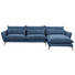 WOHNLANDSCHAFT in Textil Blau - Blau/Schwarz, Design, Textil/Metall (338/165cm) - Hom`in WOHNLANDSCHAFT in Textil Blau - Blau/Schwarz, Design, Textil/Metall (338/165cm) - Hom`in