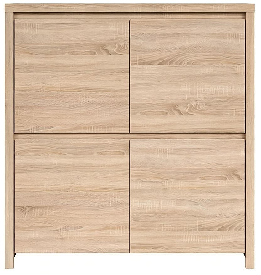 VYSOKÁ KOMODA, barvy dubu, 105/113/41 cm - barvy dubu, Design, kompozitní dřevo (105/113/41cm) - MID.YOU