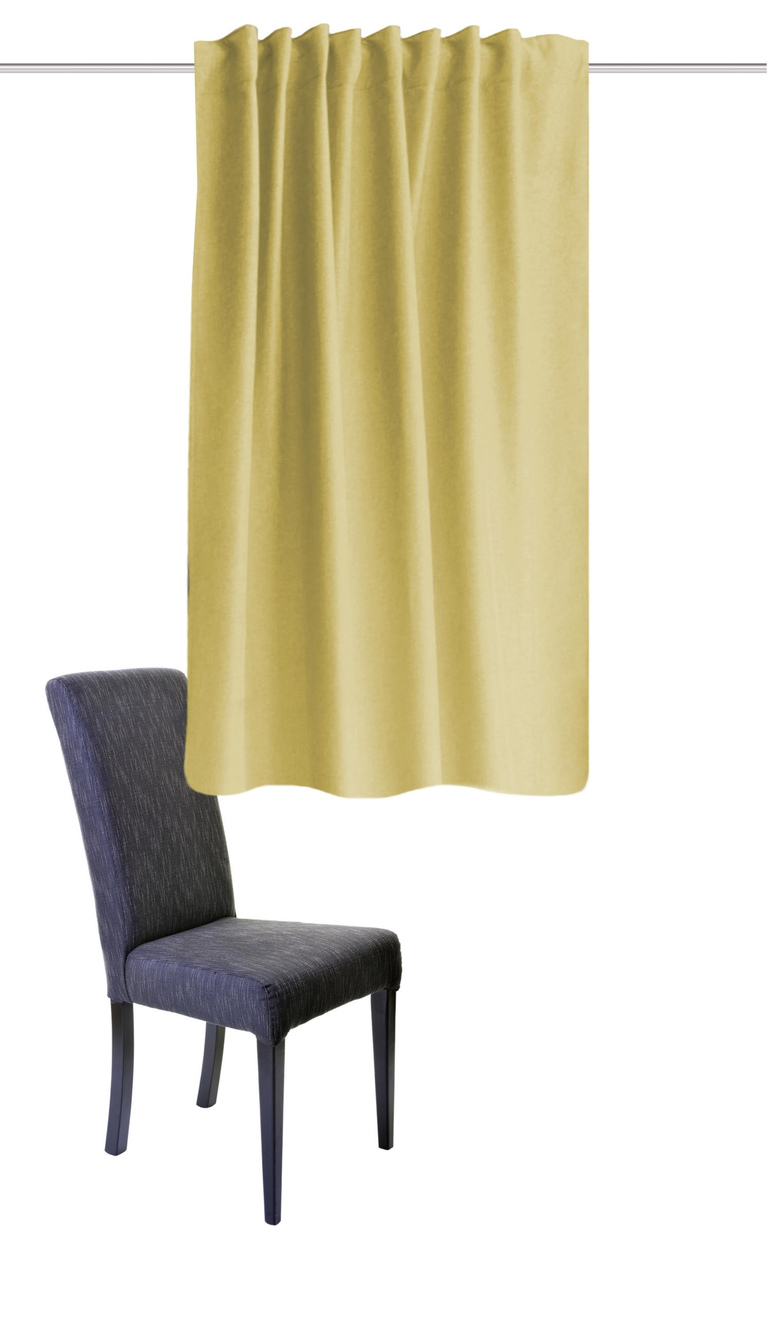 WÄRMESCHUTZVORHANG ESKIMO blickdicht 135/145 cm   - Gelb, Basics, Textil (135/145cm)