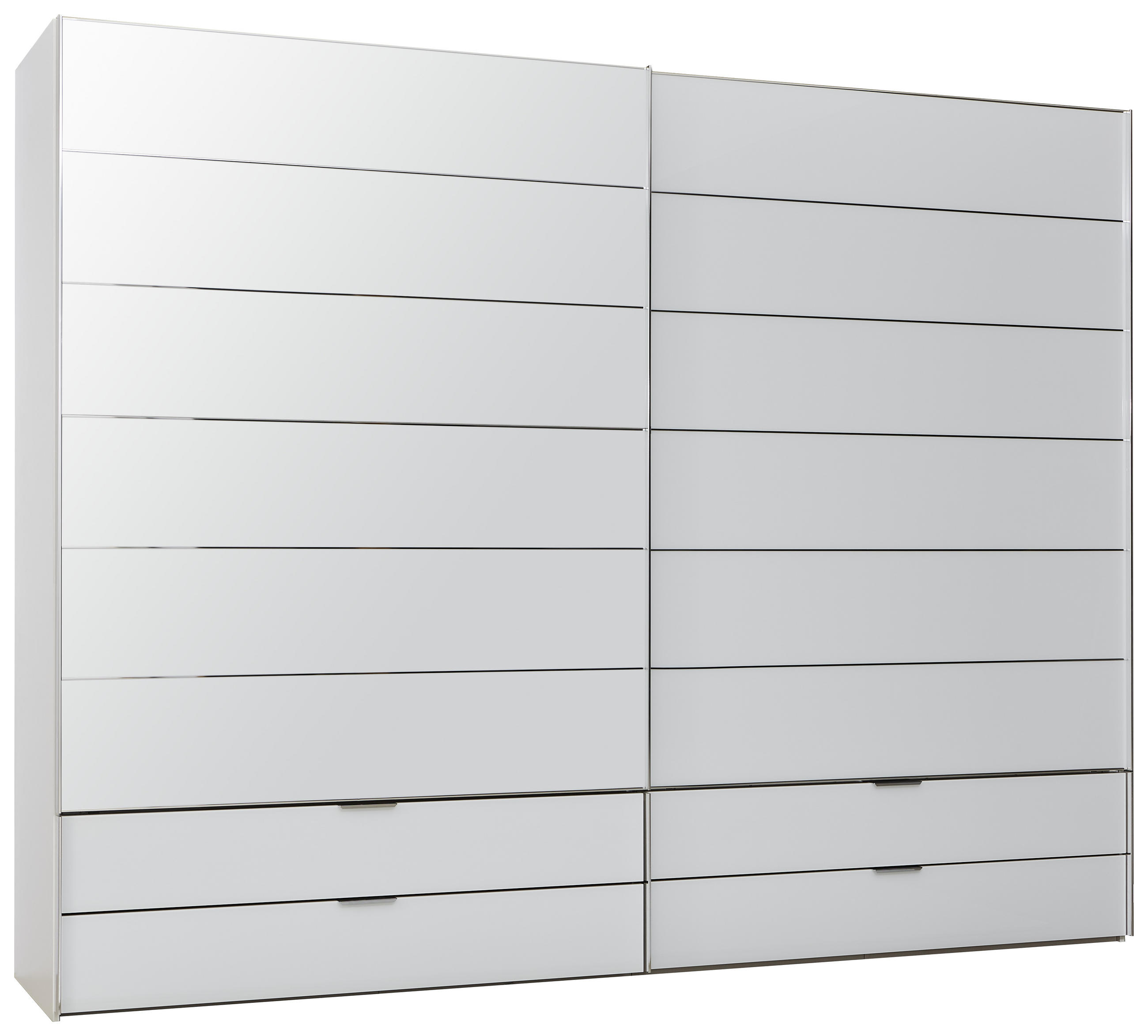 SKRIŇA S POSUVNÝMI DVERMI, biela, 278/222/68 cm - biela/chrómová, Design, kov/kompozitné drevo (278/222/68cm) - Dieter Knoll