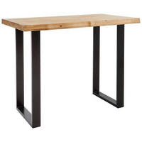BARTISCH in Holz 140/80/105 cm   - Eichefarben/Schwarz, Natur, Holz/Metall (140/80/105cm) - Landscape
