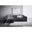 ECKSOFA in Chenille Grau  - Schwarz/Grau, KONVENTIONELL, Kunststoff/Textil (188/280cm) - Carryhome