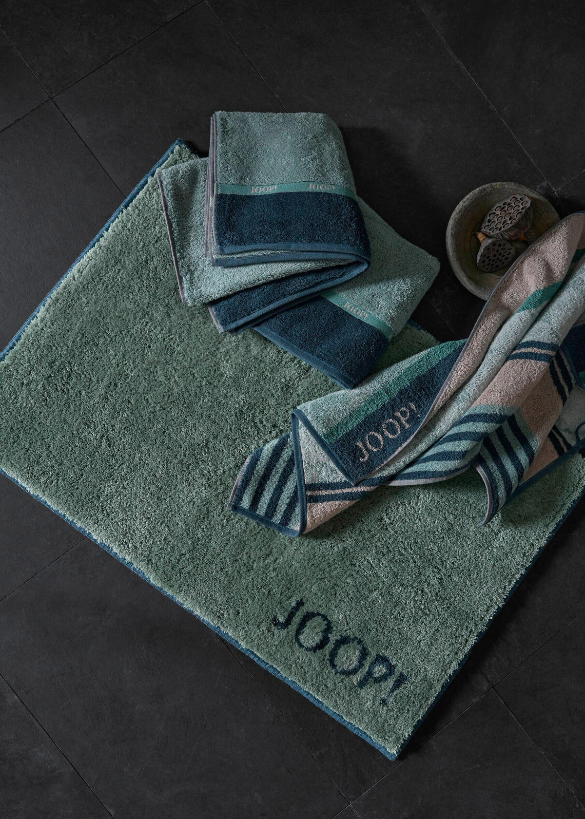 BADTEPPICH CLASSIC Jadegrün 60/90 cm  - Jadegrün, Basics, Naturmaterialien/Textil (60/90cm) - Joop!