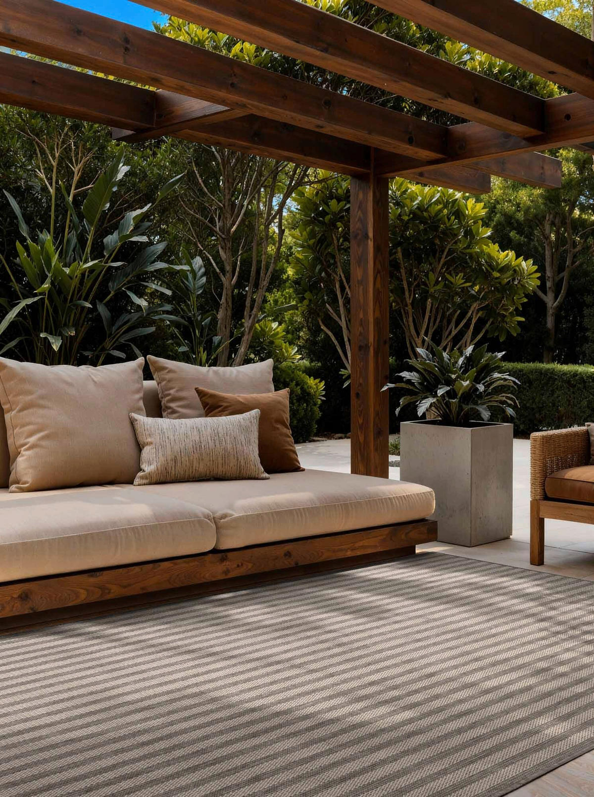 FLACHWEBETEPPICH 120/170 cm Haringey Grau, Weiß  - Weiß/Grau, Design, Kunststoff (120/170cm)