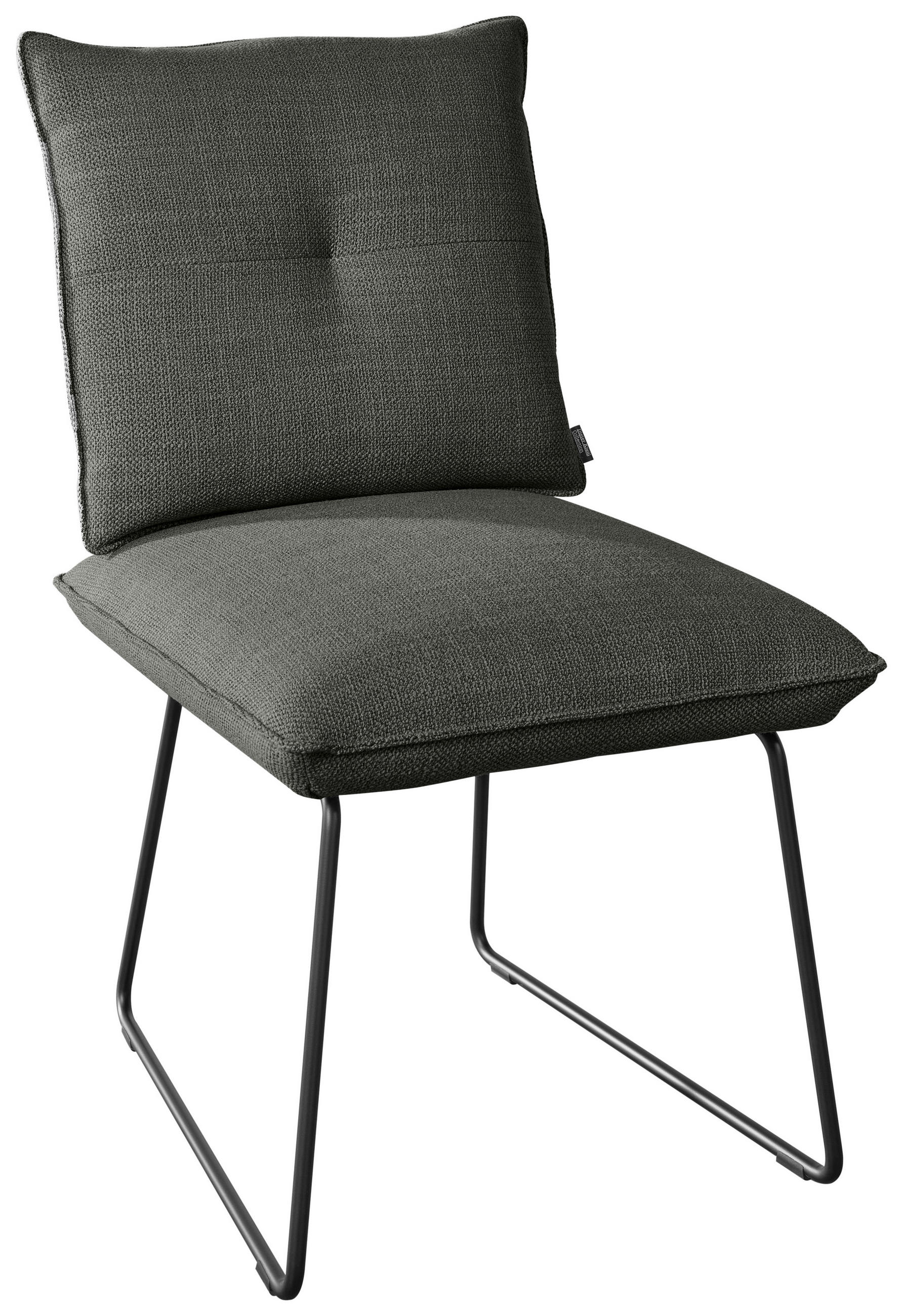 STUHL  in Stahl Struktur Metall, Textil  - Anthrazit/Schwarz, Design, Textil/Metall (51/90/70cm) - Dieter Knoll