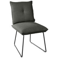 STUHL - Anthrazit/Schwarz, Design, Textil/Metall (51/90/70cm) - Dieter Knoll