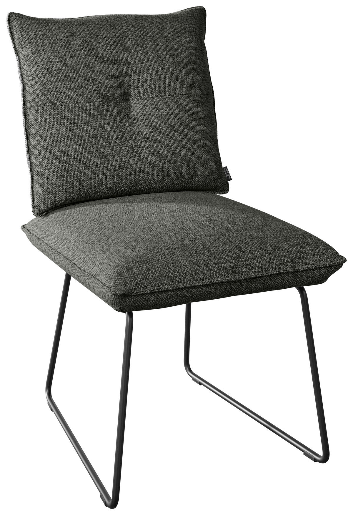 STUHL  in Stahl Struktur Metall, Textil  - Anthrazit/Schwarz, Design, Textil/Metall (51/90/70cm) - Dieter Knoll