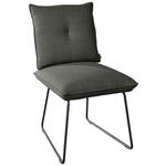 STUHL  in Stahl Struktur Metall, Textil  - Anthrazit/Schwarz, Design, Textil/Metall (51/90/70cm) - Dieter Knoll