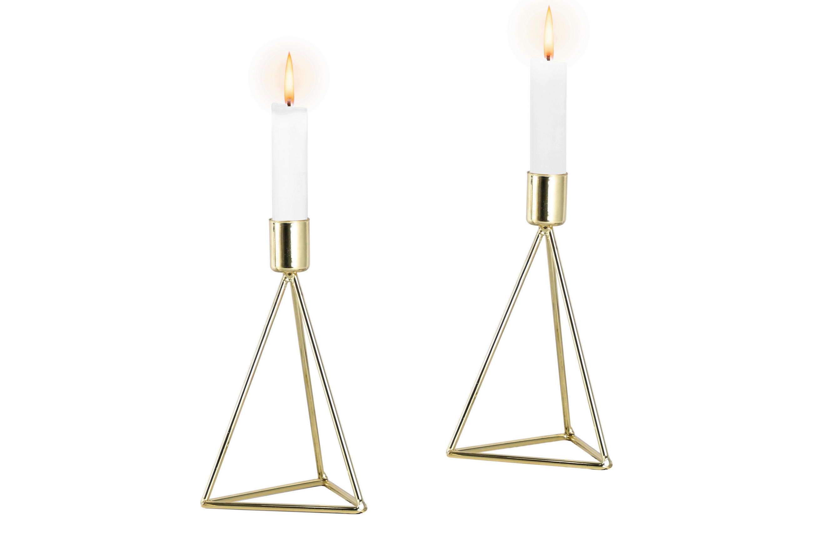 KERZENHALTER-SET - Goldfarben, Basics, Metall (9,5/16,5cm) - Echtwerk