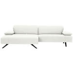 ECKSOFA in Flachgewebe Creme  166/280 cm  - Anthrazit/Creme, Design, Textil/Metall (166/280cm) - Johann Jakob