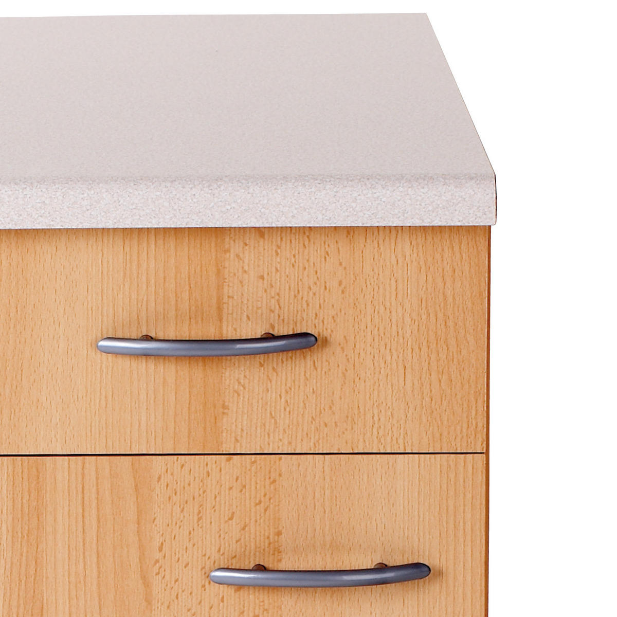 KÜCHENUNTERSCHRANK 30/85/57 cm  in Buchefarben  - Edelstahlfarben/Beige, MODERN, Holzwerkstoff/Kunststoff (30/85/57cm) - FlexWell
