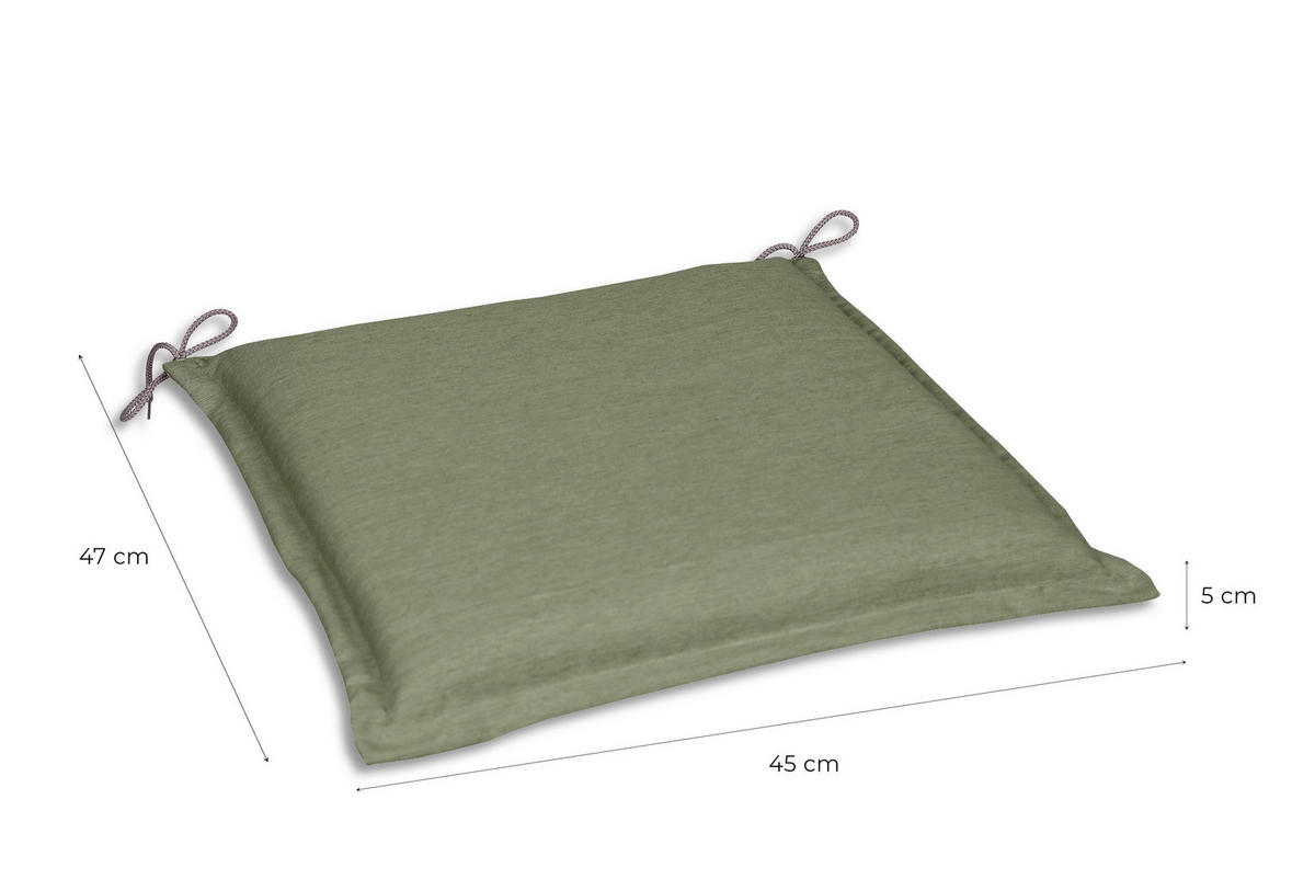 PERNĂ DE EXTERIOR PENTRU șEZU - verde deschis, Basics, textil (45/5/47cm)