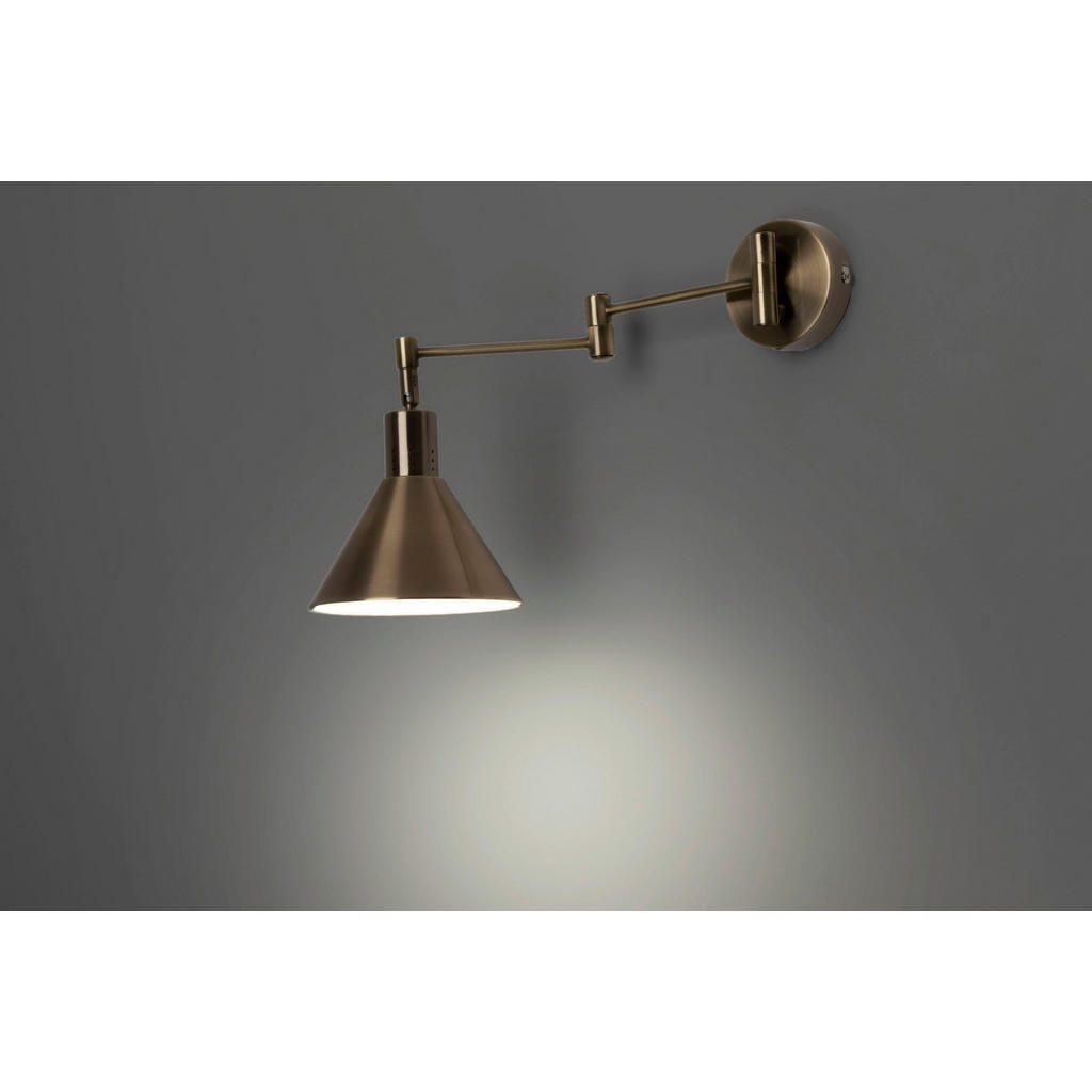 Thumbnail - Xxxl Wandleuchte, Platin, Metall, 14x17x37.5 cm, Lampen & Leuchten, Leuchtenserien