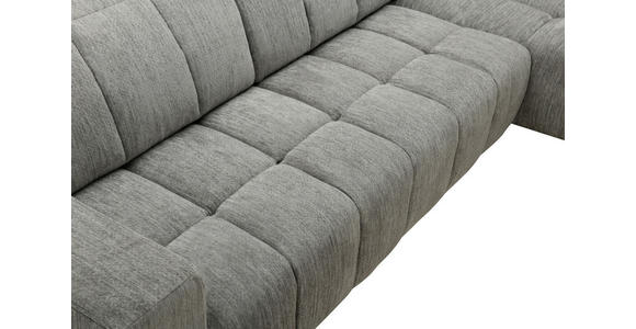 ECKSOFA Dunkelgrau Chenille  - Dunkelgrau/Schwarz, Design, Textil/Metall (293/214cm) - Xora