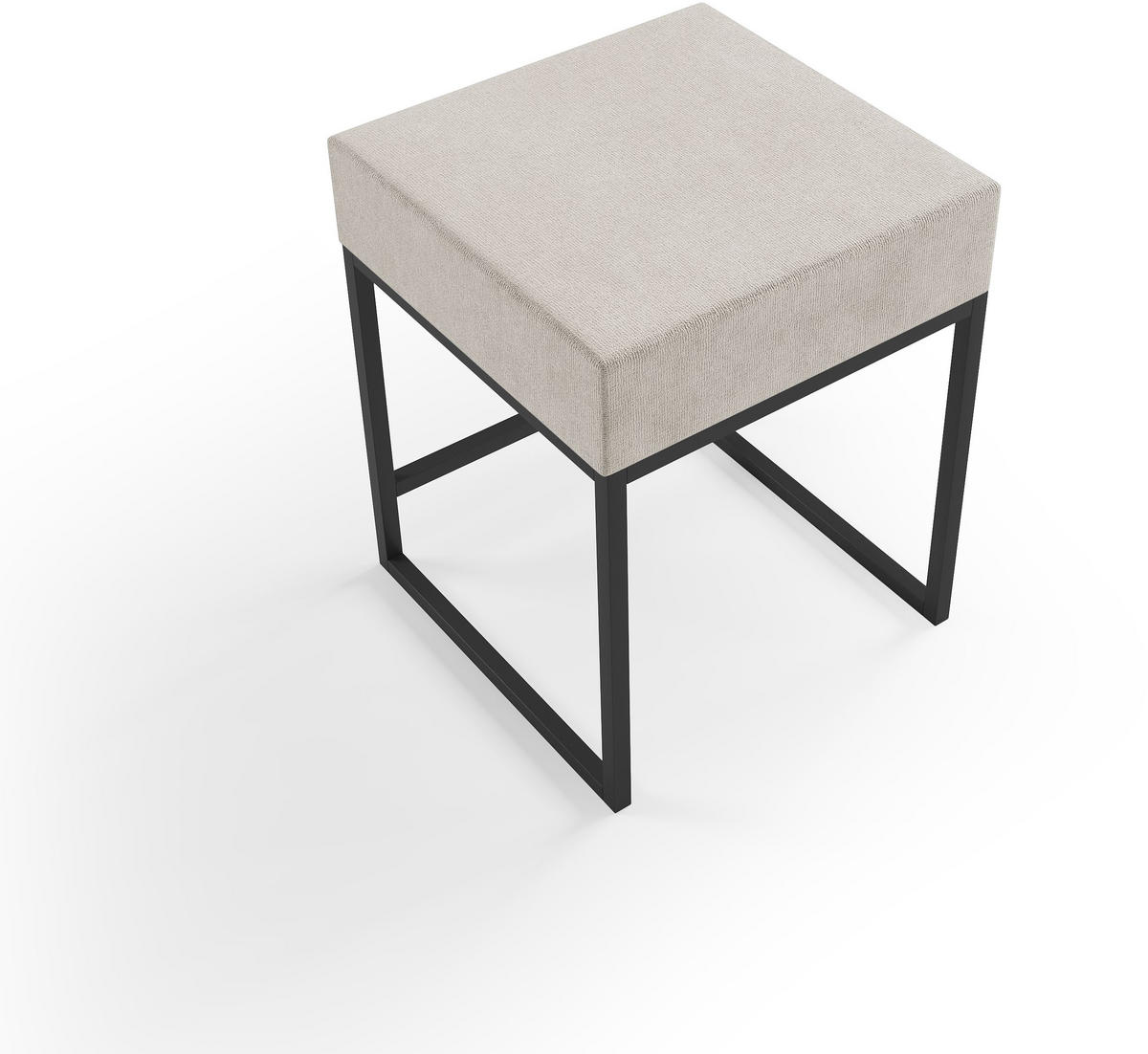 NACHTKÄSTCHEN 45/55/45 cm  in Naturfarben  - Schwarz/Naturfarben, Design, Textil/Metall (45/55/45cm) - Esposa