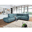 ECKSOFA Petrol Flachgewebe  - Petrol/Schwarz, MODERN, Kunststoff/Textil (275/235cm) - Landscape