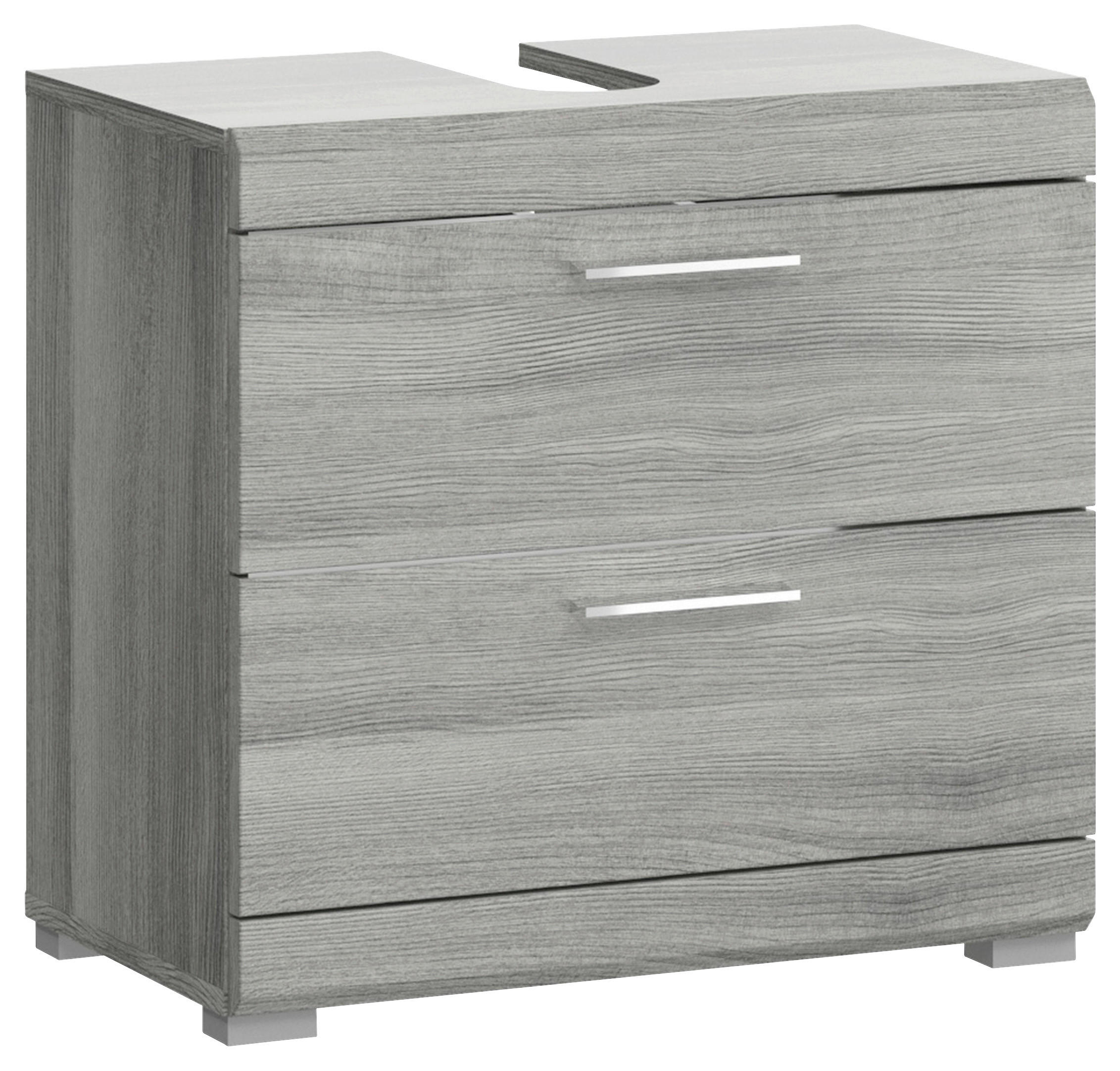 WASCHBECKENUNTERSCHRANK 60/56/34 cm  - Silberfarben/Silbereichenfarben, MODERN, Holzwerkstoff (60/56/34cm) - MID.YOU