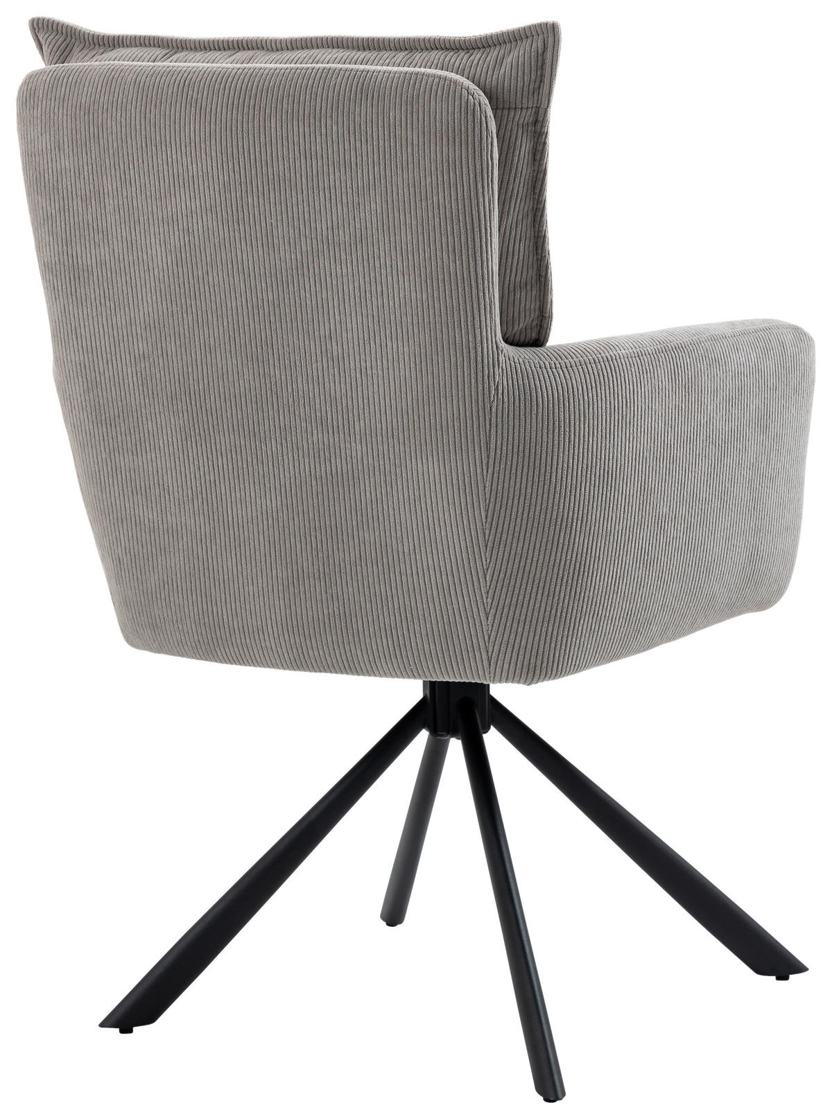 ARMLEHNSTUHL  in Eisen Cord  - Taupe/Schwarz, Design, Textil/Metall (60/95/67cm) - Novel