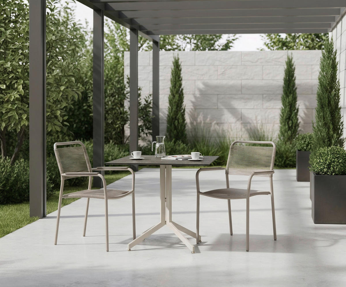 STAPELSESSEL Aluminium Greige  - Greige, Basics, Kunststoff/Metall (59/89/61cm) - Stern