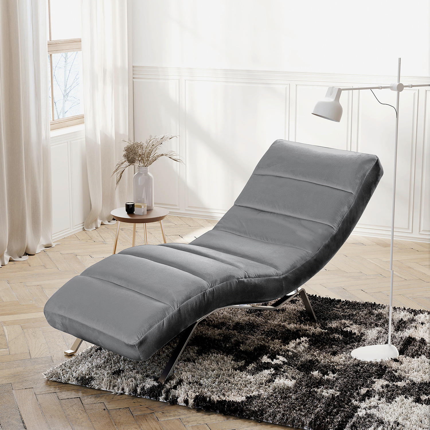 Livetastic Relaxliege Swing Anthrazit 65x65-95x171 cm