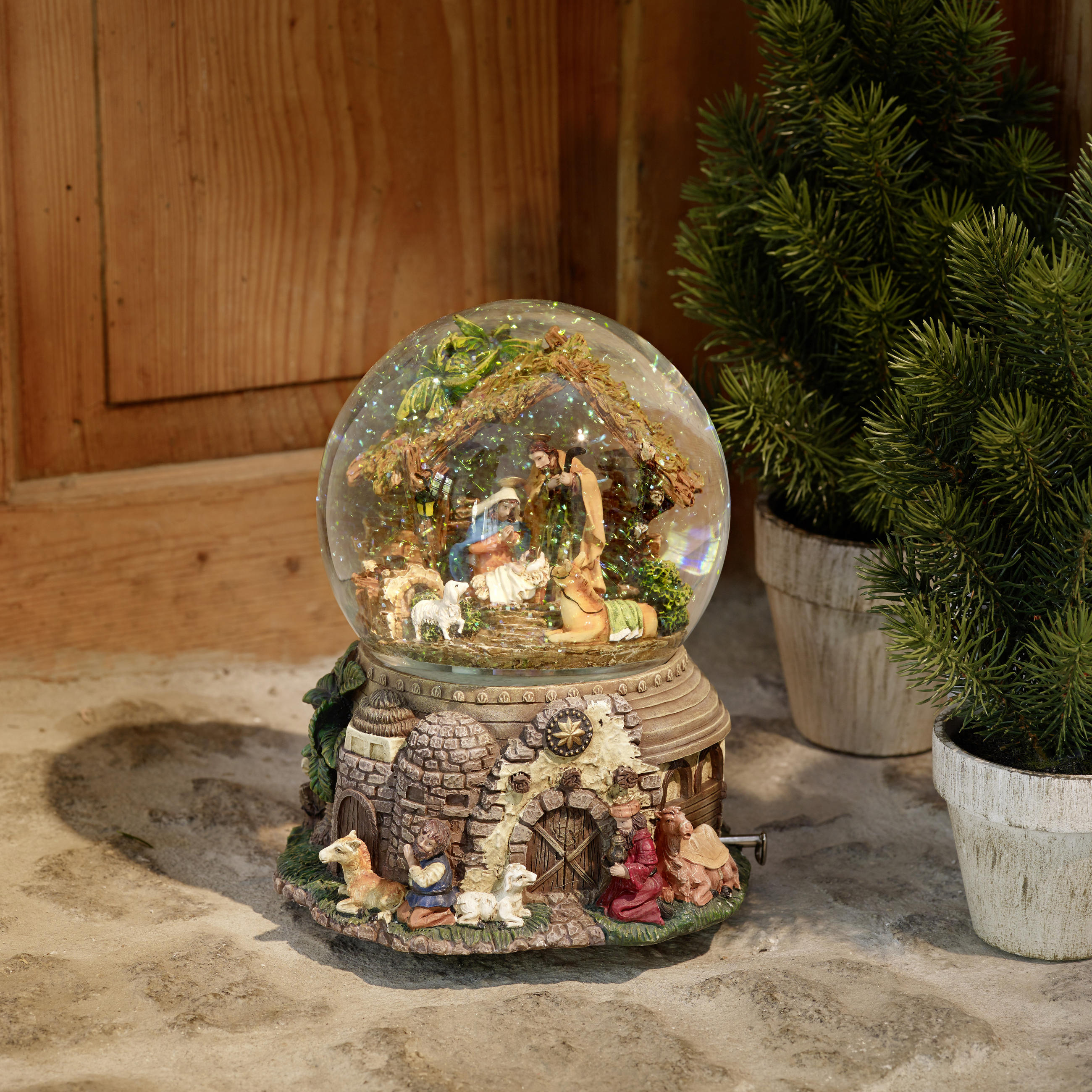 SCHNEEKUGEL - Multicolor, LIFESTYLE, Keramik/Kunststoff (18/18/22cm)