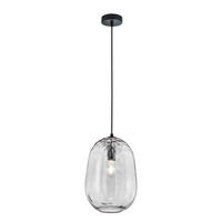 HÄNGELEUCHTE 26/140 cm   - Hellgrau/Schwarz, Design, Glas/Metall (26/140cm) - Fischer & Honsel