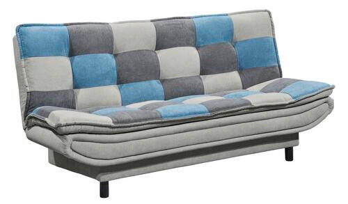 SCHLAFSOFA in Mikrovelours Blau, Schlammfarben, Dunkelgrau  - Blau/Schlammfarben, Basics, Kunststoff/Textil (188/90/89cm) - MID.YOU