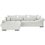 ECKSOFA Naturfarben Cord Zierkissen, Rückenkissen, Rücken echt  - Chromfarben/Naturfarben, KONVENTIONELL, Textil/Metall (225/335cm) - Carryhome